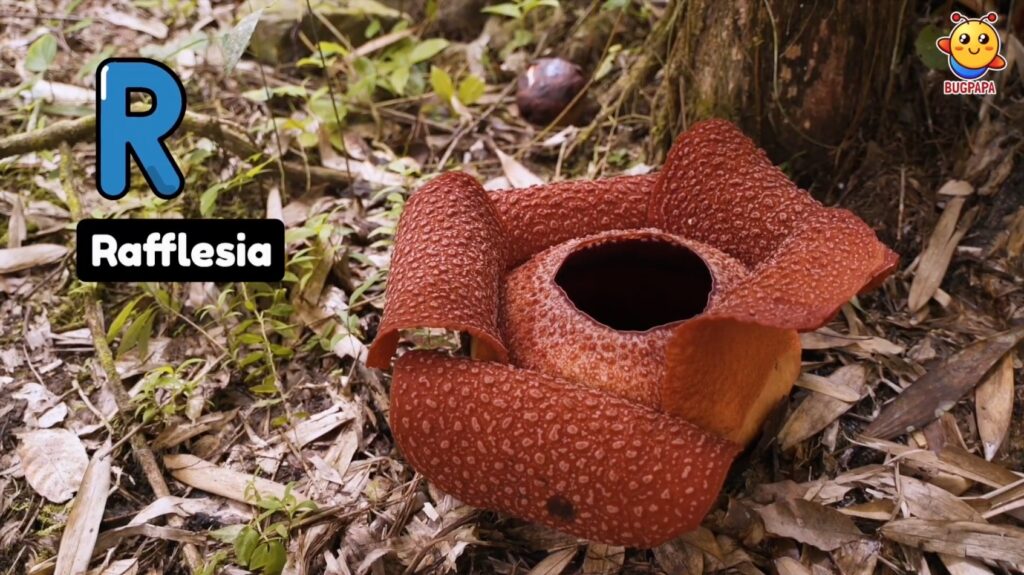 R is for Rafflesia. Phonics Song. Learn phonics with real photos and images with Bugpapa